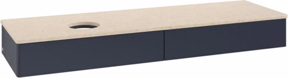 V&B Mobiletto senza struttura frontale - illuminazione Antao 160x50cm, WBP-colore botti., md bl. m Lac