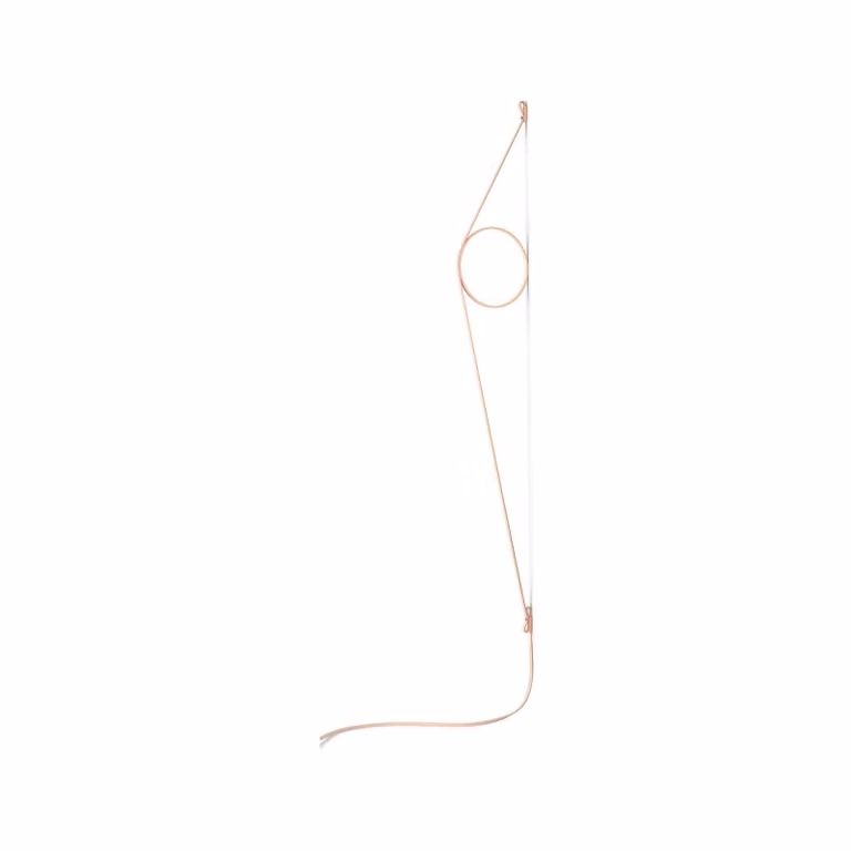 Flos - Wirering Pink - Lampada da parete o soffitto - Cavo Rosa/Anello Rosa