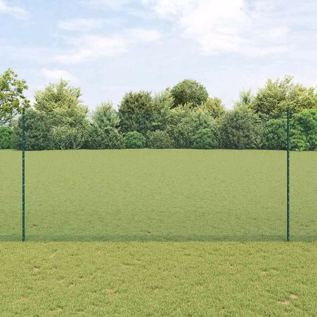 Maison Exclusive - Recinzione con Posto Verde 1,6 x 25 m Acciaio e PVC