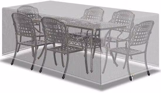 Telo impermeabile per terrazza – adatto a tavoli da terrazza di grandi dimensioni – 1 pezzo – 280 x 204 x 106 cm