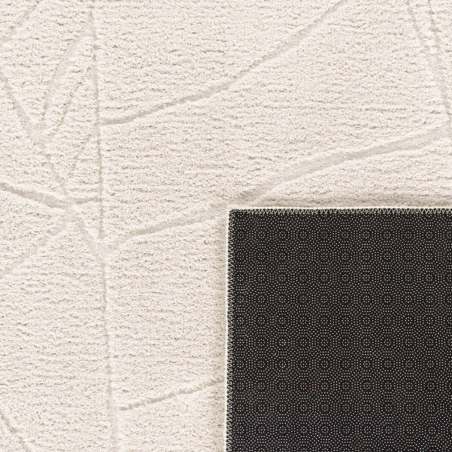 Tappeto rotondo moderno Tokko beige con effetto alto-basso diametro: 120 cm – 3