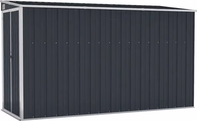 Capanno da Giardino a Parete Antracite 118x288x178 cm Acciaio CFW5508935
