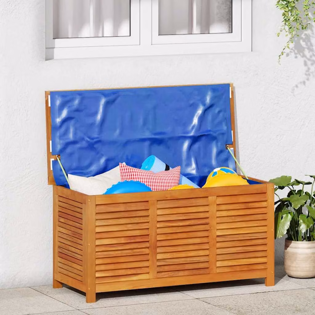 Contenitore da giardino vidaXL in legno di acacia oliato marrone L: 113 cm, P: 50 cm, H: 56 cm
