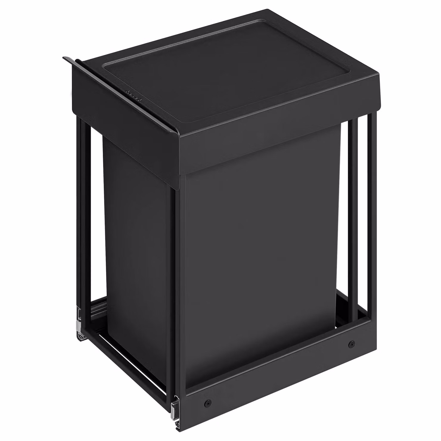 Pattumiera estraibile da cucina con doppio scomparto, Nero / 1 x 20 L