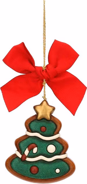 Addobbo natalizio Thun albero di Natale in ceramica verde grande