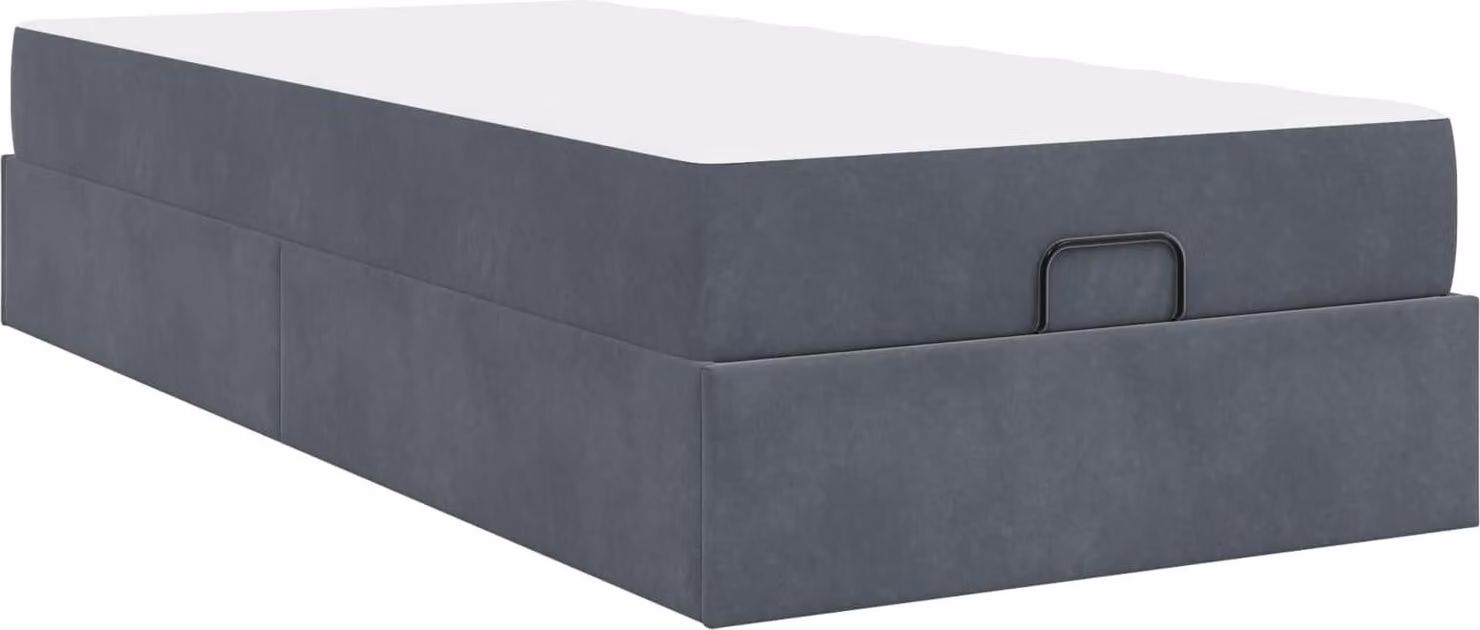 Struttura letto con materasso 2 pcs Grigio Sfumato Velluto