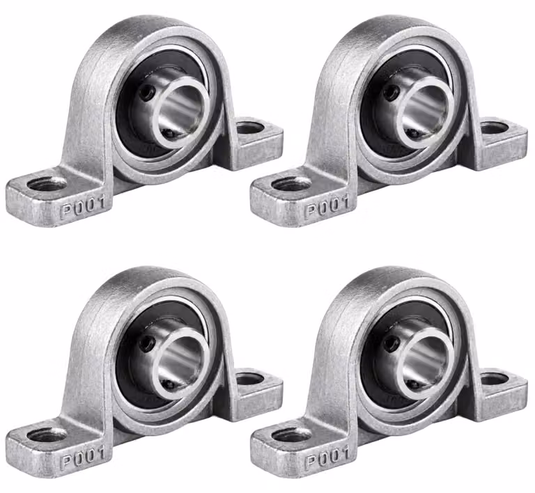 4 supporti per cuscinetti da 12 mm, in lega di zinco, per alberi e assi, adatti per stampanti 3D