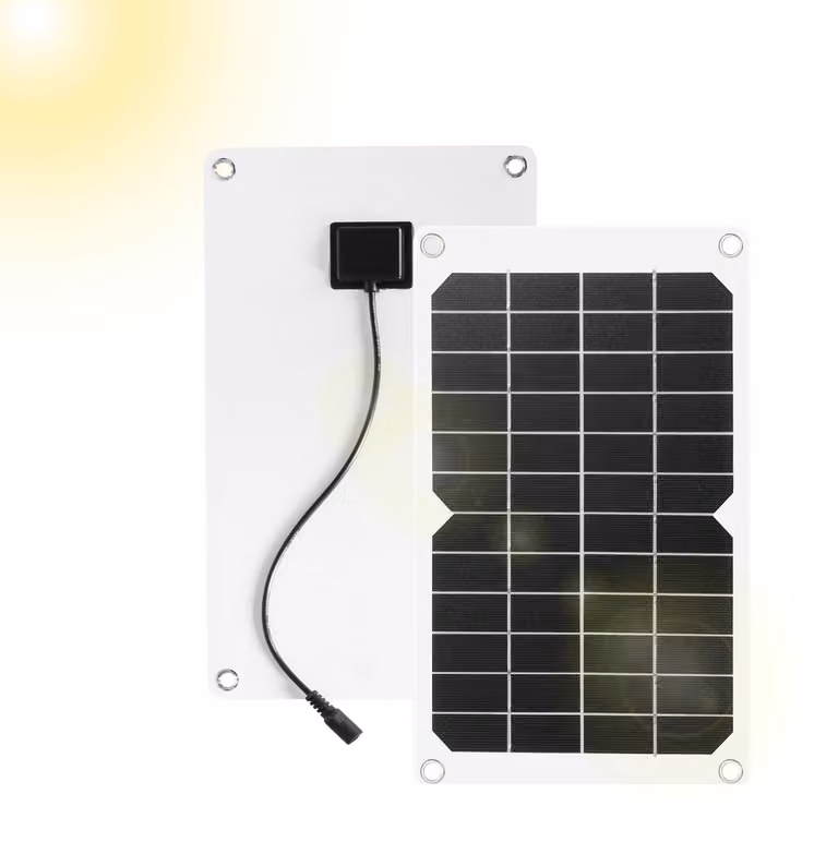 Pannello solare con caricabatterie - 20 W - 12 V - Silicio policristallino - Telaio in alluminio