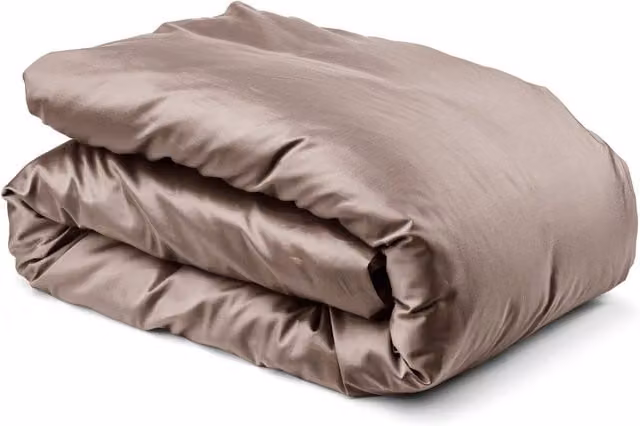 Copripiumino DaunenStep Oasi Deluxe in cotone pettinato beige con chiusura a zip