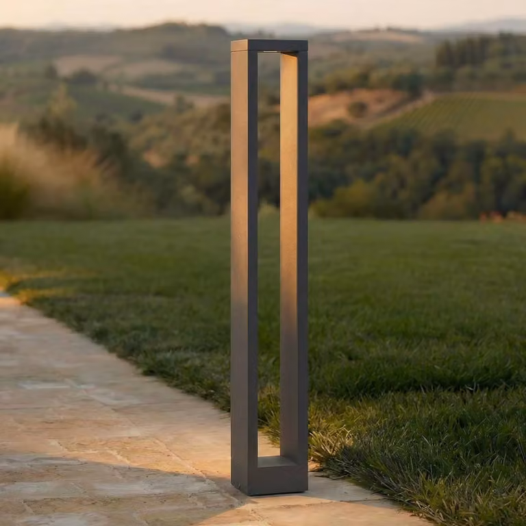 Lampioncino da giardino Jupp Lucande, Nero, Alluminio, Moderno, Lampada LED da esterni
