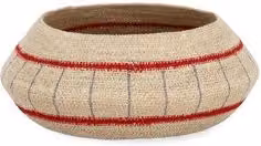 Cestino da tavola in fibra naturale NINH Bizzotto multicolore blu e rosso Diametro: 20 cm