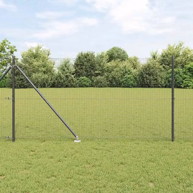 Recinzione in rete saldata con punte 50 x 1 m Grigio Rete 3352236