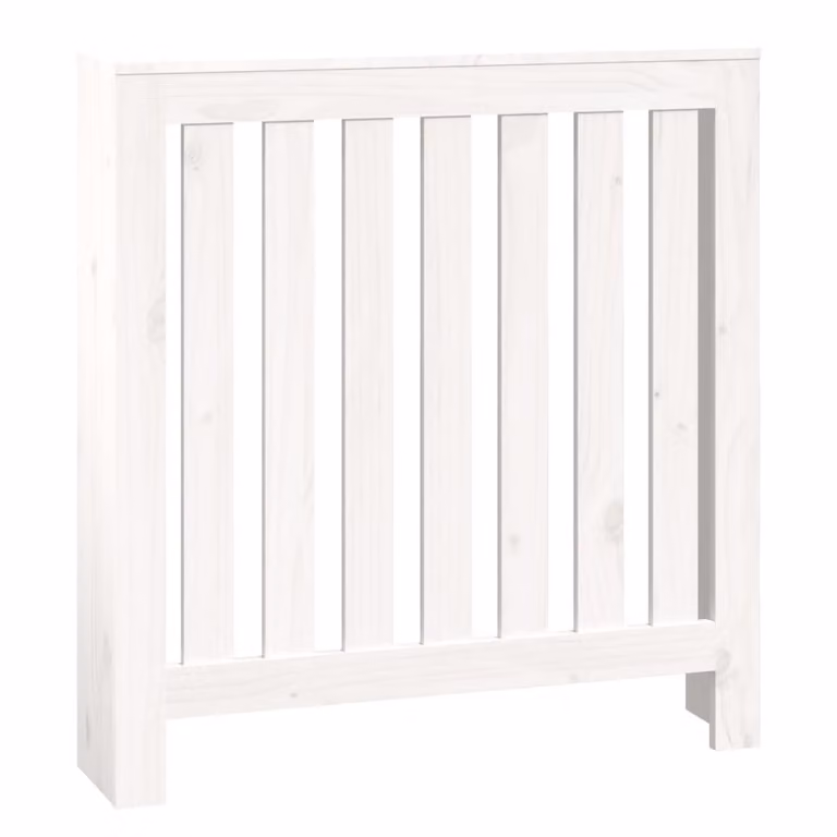 Copertura Termosifone Bianca 79,5x19x84 cm Legno Massello Pino