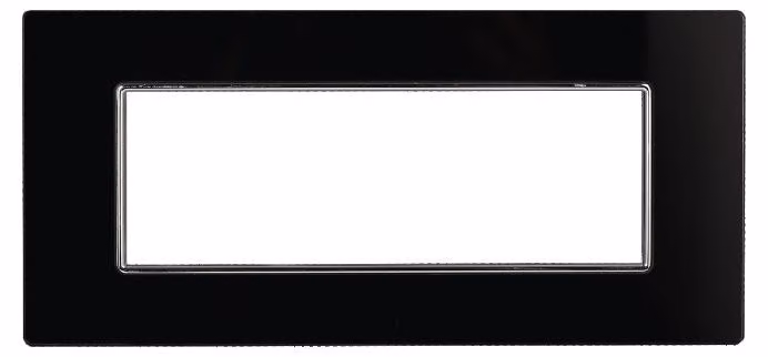 ETTROIT AN84602 Placca In Vetro Serie Moon 6P Colore Nero Compatibile Con Bticino Axolute
