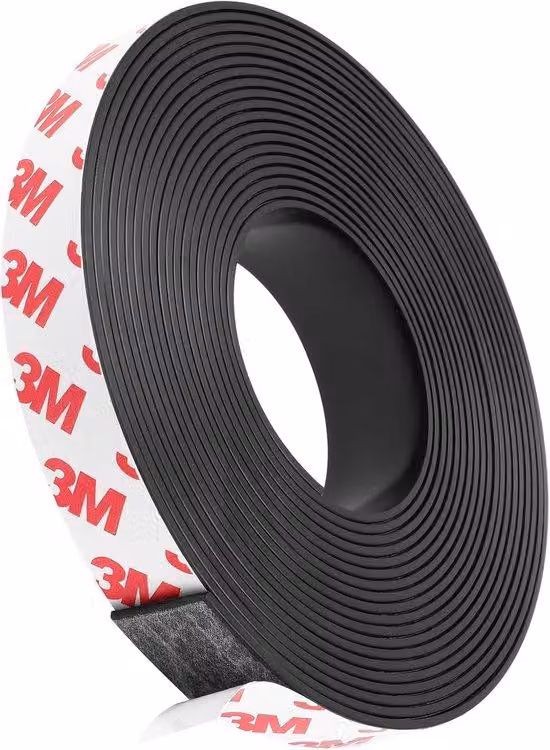 Nastro magnetico 1,5 cm x 1,5 mm, autoadesivo, per uso domestico, tende, foto