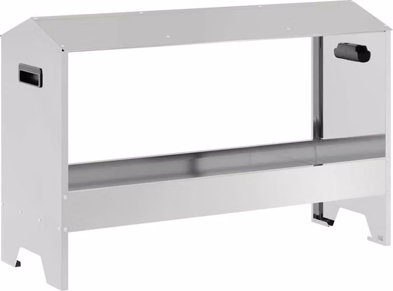 Mangiatoia per polli Argento 81 x 32 x 53,5 cm Acciaio zincato