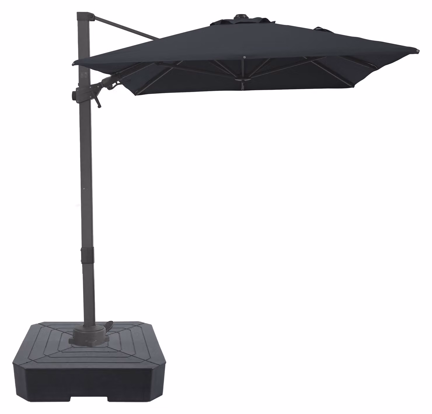 AXI Nyra Ombrellone Decentrato rettangolare 200x300 cm, antracite/grigio | Ombrellone da giardino/terrazza | Incl. base riempibile e fodera |