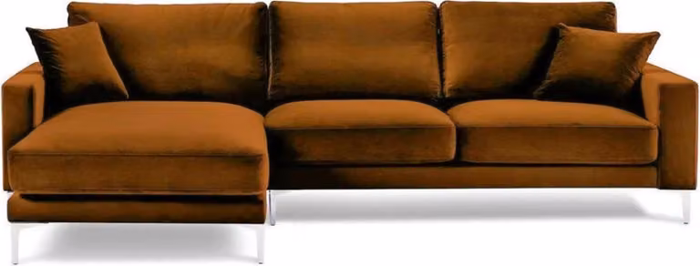 Orange Ecksofa Stoff Wohnzimmer Design Couchen Polster Sofa Sofas Orange Samt