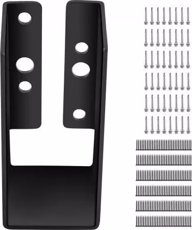 Set di 24 ganci per travetti nascosti VEVOR in acciaio Q235 verniciato nero, flangia per accento esterno con montaggio frontale, 51 x 102 mm