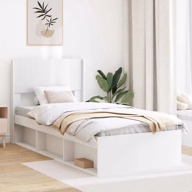 Letto con contenitore e testata DESIGN IN Bianco L: 75 cm, P: 190 cm, H: 82 cm