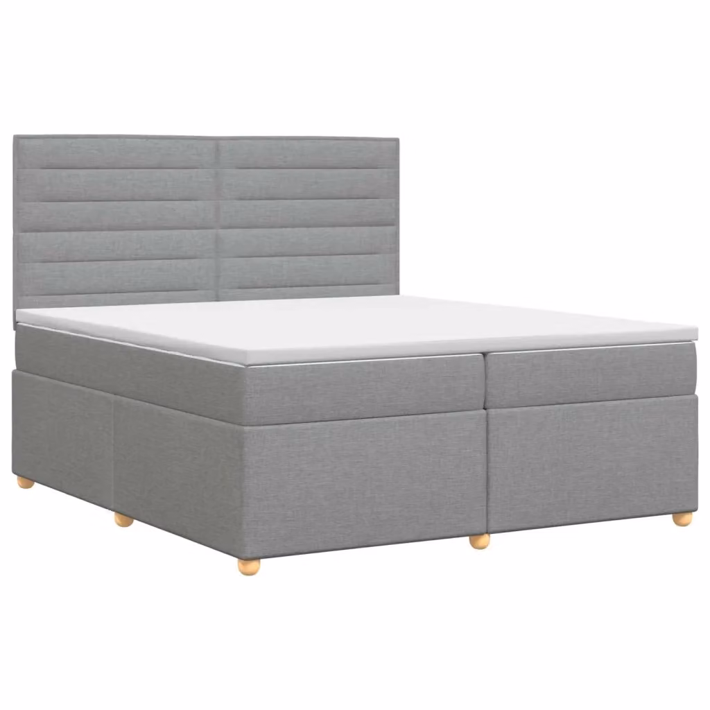 Letto box spring con materasso ibrido vidaXL Grigio e Bianco L/P: 200 x 200 cm – 2