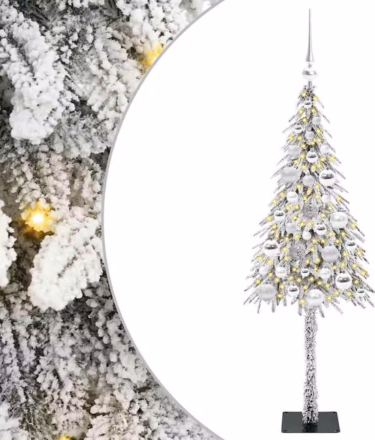 albero di Natale vidaXL con 150 LED bianchi 120 cm PE e acciaio