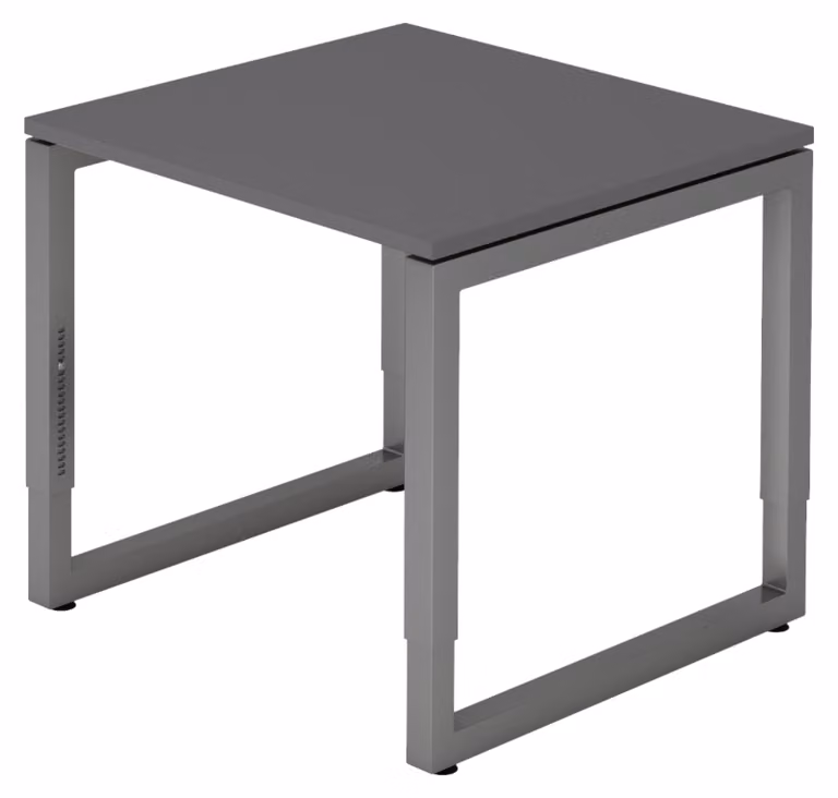 bümö Scrivania Serie-R - Dimensioni: 80 x 80 cm, Decorazione: grafite, Struttura: grafite