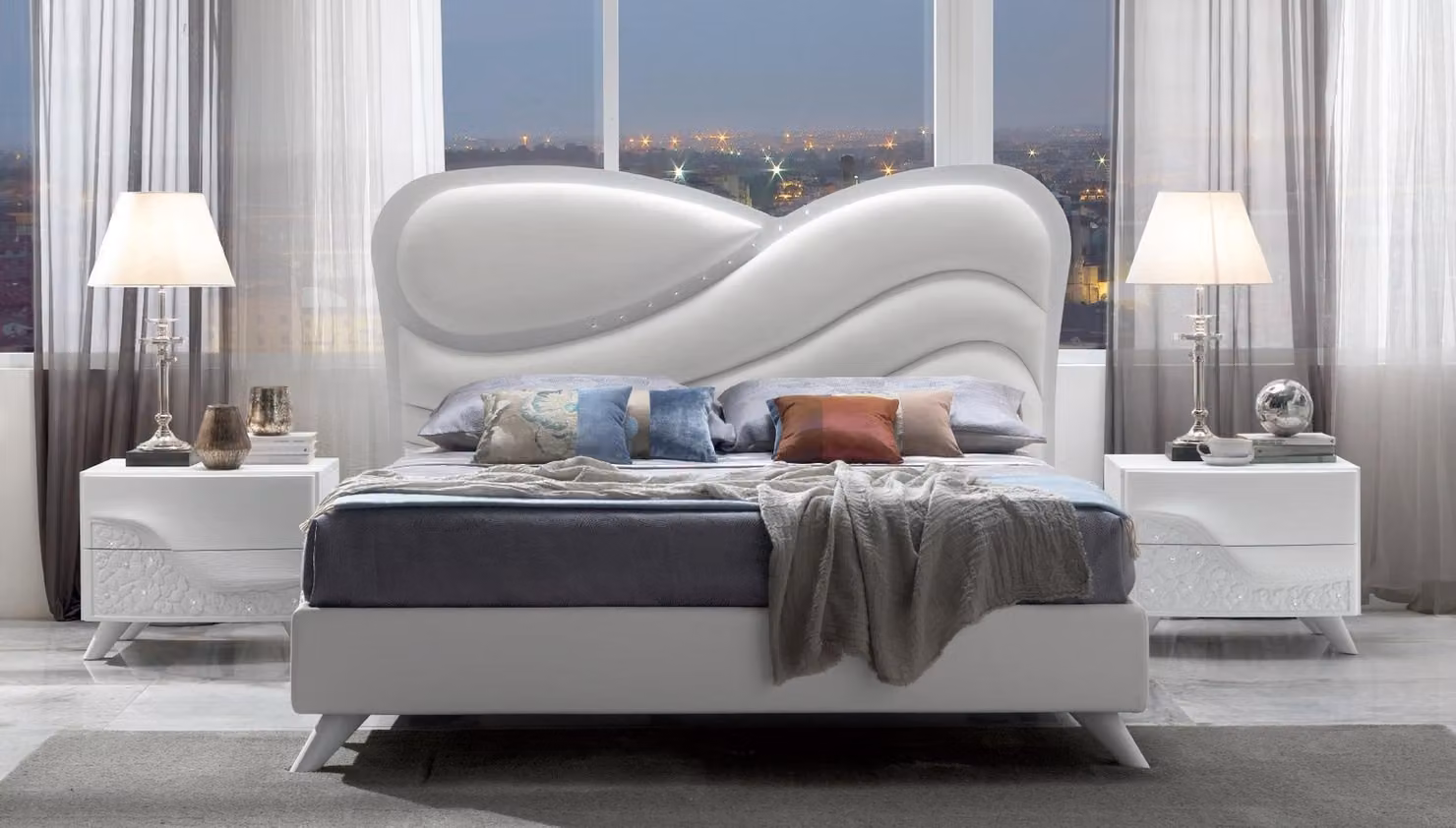 Bett Polster Design Luxus Doppel Hotel Betten Schlaf Zimmer Bettgestelle Holz