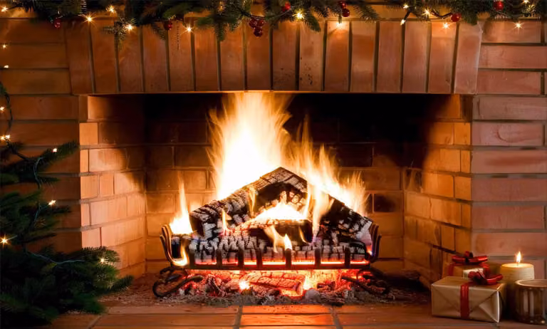 Copriradiatori magnetico Inverno Camino Natale 60x100