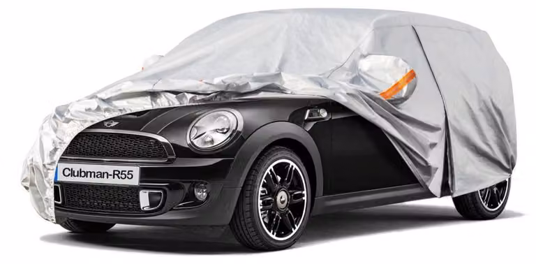 Copertura impermeabile e traspirante per auto, compatibile con Mini Clubman R55 (2010-2014), colore argento