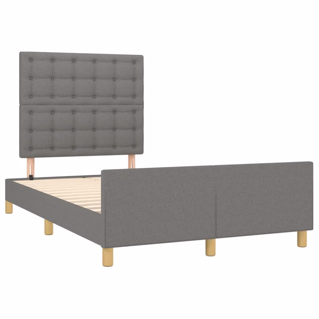 Giroletto senza Materasso Grigio Scuro 120x200 cm Tessuto
