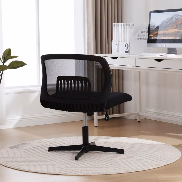 Sedia da ufficio - Sedia girevole - Sedia regolabile - Sedia per studio - Sedia ergonomica da ufficio nera