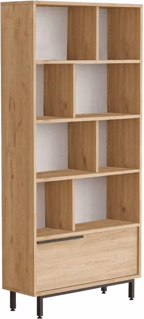 Libreria in legno "Calvin" 83,9 x 29,5 x 175,6 cm - Noce