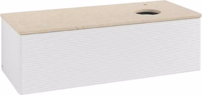 Mobiletto V&B con struttura frontale Antao 120x36x50cm, HL, WBP botti. Lac