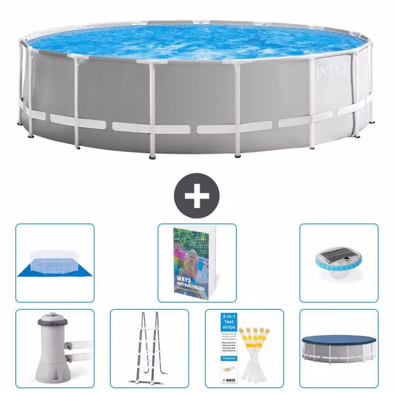 Struttura per piscina a forma di prisma - 457x122 cm - composta da 6 elementi - modello S596