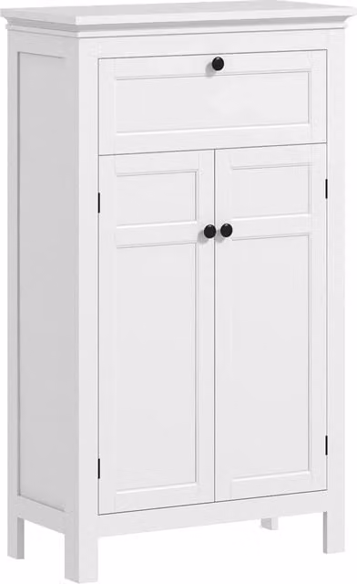 Colonna bagno Xylo bianca con cassetto e 2 ante, con ripiani regolabili, L: 60 cm, P: 30 cm, H: 102,5 cm