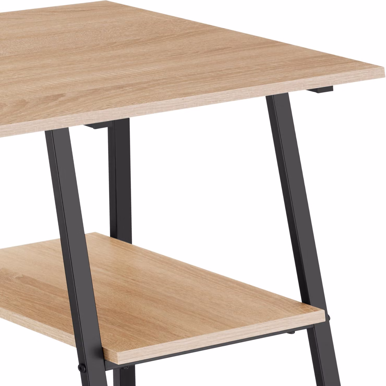 Scrivania Paisley TecTake in stile industriale con finitura rovere e struttura nera, L: 120 cm, P: 50 cm, H: 73,5 cm – 1