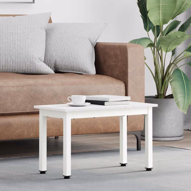 Maison Exclusive - Tavolino bianco 60 x 30 x 36 cm Legno di pino massiccio