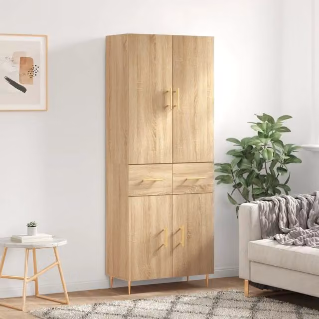 Credenza Rovere Sonoma 69,5x34x180 cm in Legno Multistrato 3198140