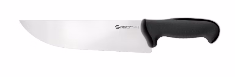 Coltello affettare linea Tecna di Sanelli Ambrogio, lama cm 26, manico nero