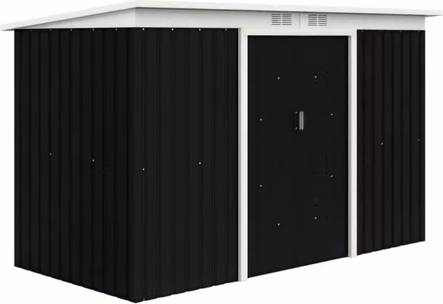 Casetta giardino in acciaio galvanizzato ¨C zephmum ¨C 280x130x172 cm nero