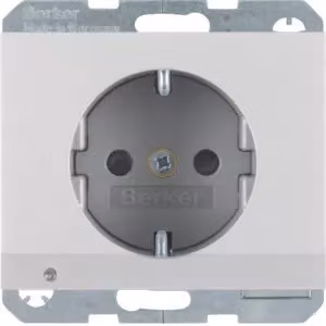 Berker 41097003 Presa SCHUKO con luce di orientamento a LED in alluminio Berker K.5
