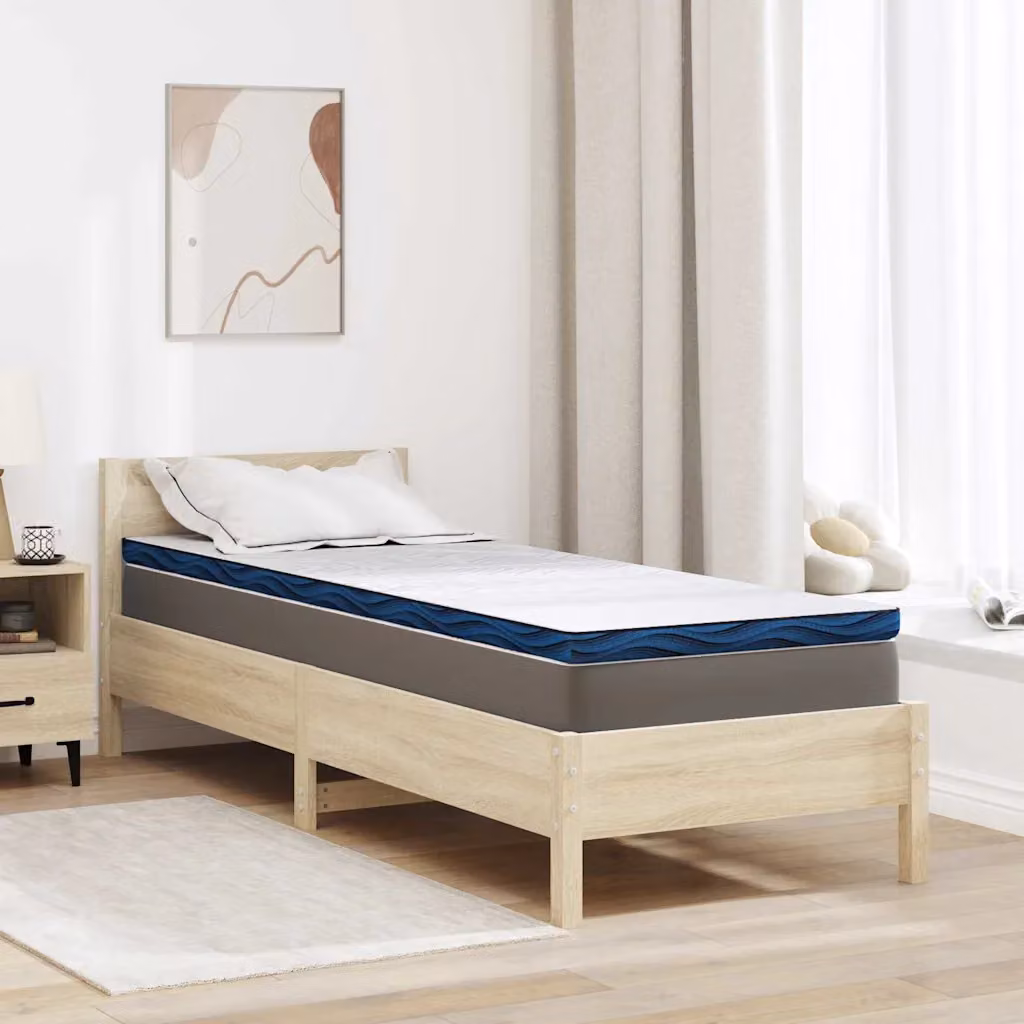 Topper per materasso vidaXL in schiuma, colore bianco, L/P: 80 x 200 cm