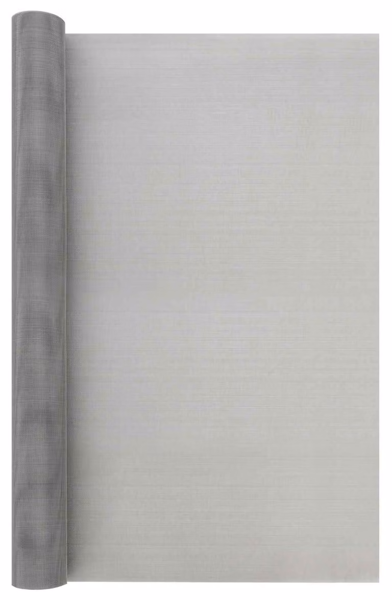 Schermo a rete, dimensioni 80 x 1000 cm, maglia fine in acciaio inossidabile 201, colore argento