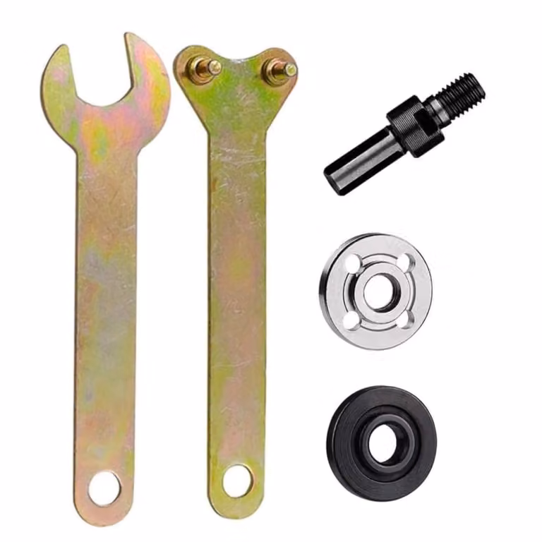 Set adattatori per smerigliatrice angolare, kit di conversione per smerigliatrice angolare con chiave inglese, piastre di pressione e asta adattatrice - GRINDROD