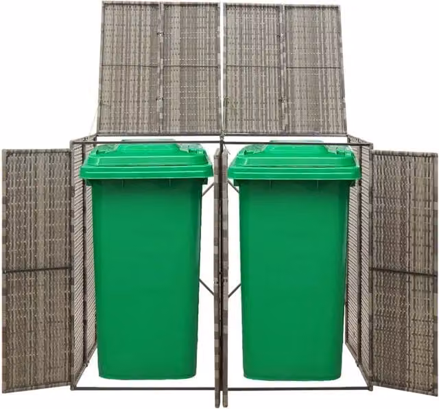Copribidone Doppio Grigio 140x80x117 cm in Polyrattan CFW5804299