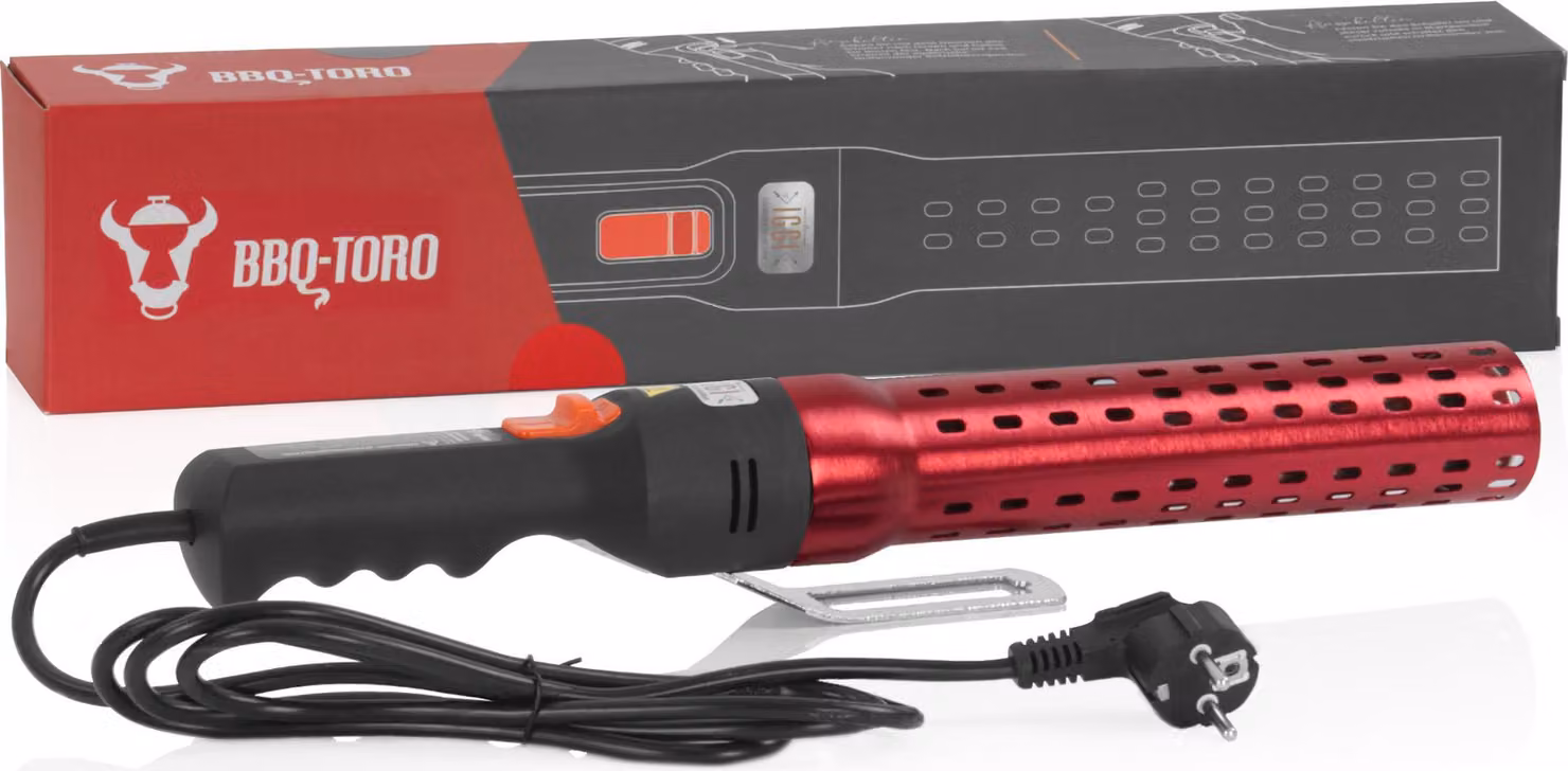 BBQ-Toro Accenditore elettrico per barbecue IGGI Rosso/Nero, 2000 W, 650 °C, accenditore elettrico per carbone