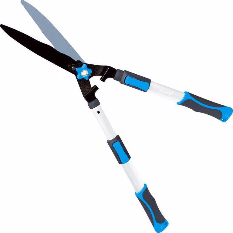Forbici AQUACRAFT 370213, da giardino, per siepi, Premium, Lama ondulata, Alluminio/Soft, telescopiche +20 cm