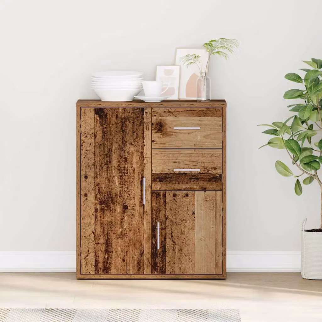 Credenza moderna vidaXL in legno ingegnerizzato marrone L: 60 cm, P: 31 cm, H: 70 cm