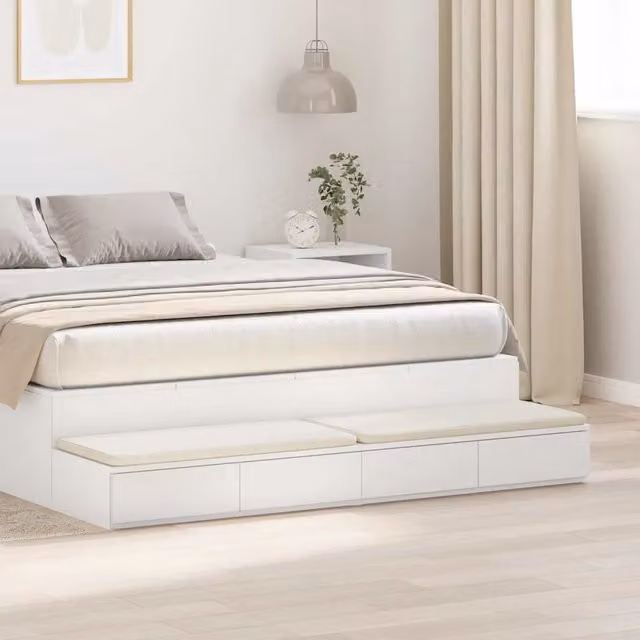 Cassetti per letto vidaXL Bianco L: 150 cm, P: 36,5 cm, H: 16,5 cm